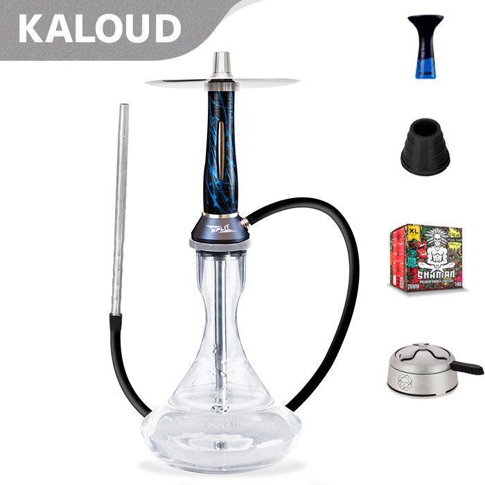 Nova Smoke Split Hookah - Black Blue - shishagear - UK Shisha Hookah Black Friday