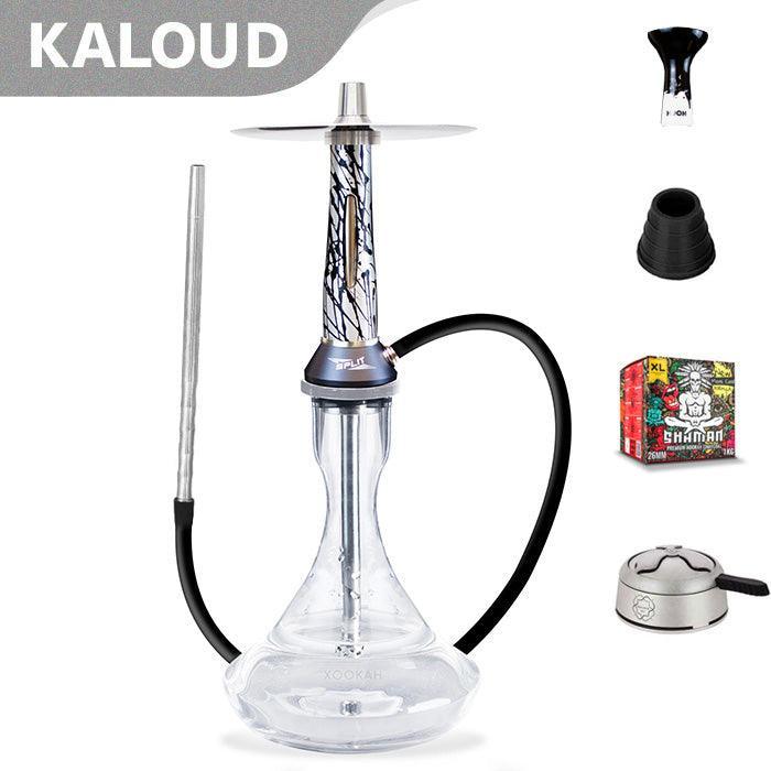Nova Smoke Split Hookah - Silver Black - shishagear - UK Shisha Hookah Black Friday