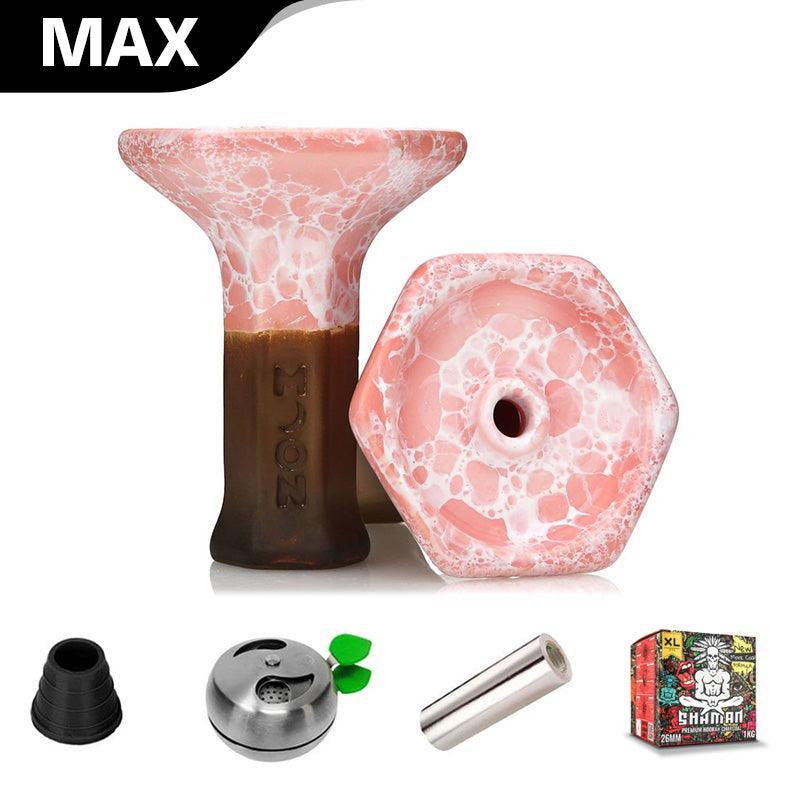 Moon Grand Phunnel Bowl - Marble Pink - shishagear - UK Shisha Hookah Black Friday