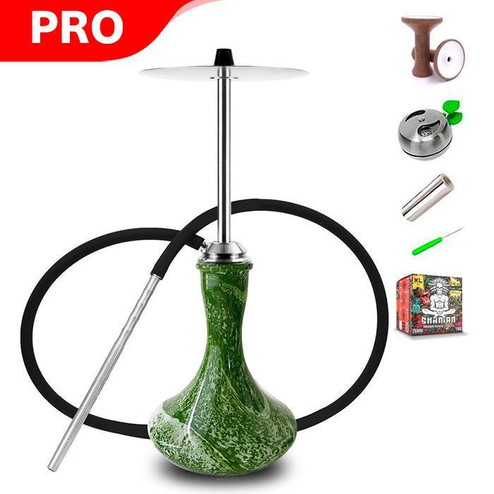 Aeon Vyro Versa Steel Shisha with Vessel Glass Base - shishagear - UK Shisha Hookah Black Friday