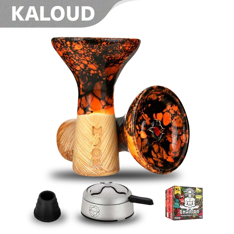 Moon Phunnel Bowl - Marble Orange Black