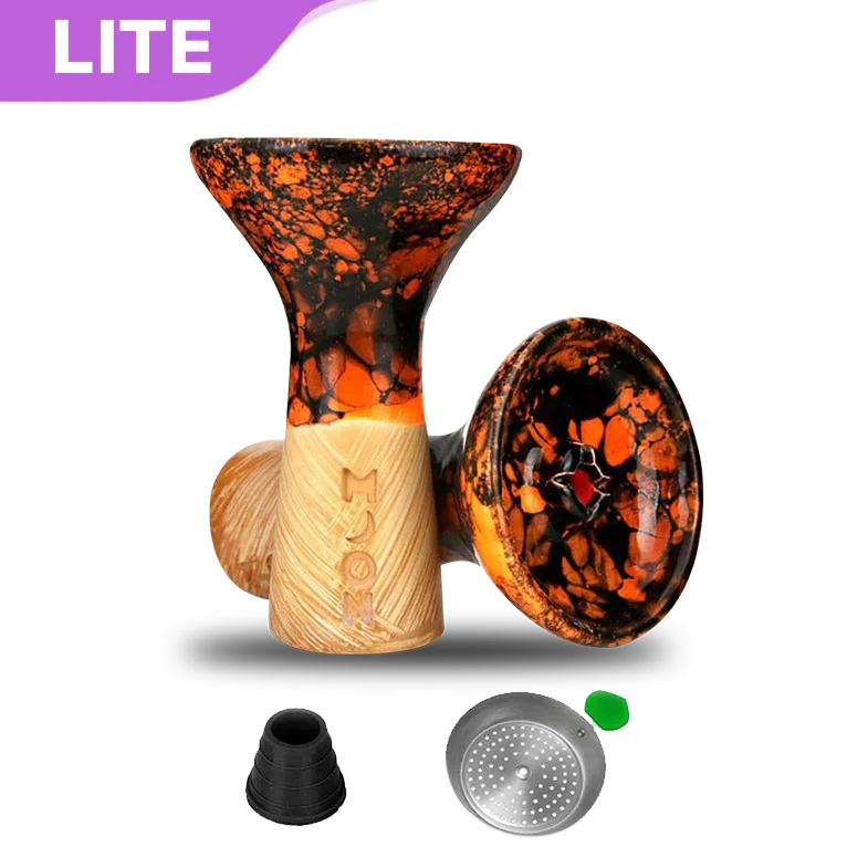 Moon Phunnel Bowl - Marble Orange Black