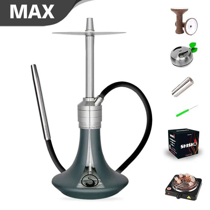 Steamulation Pro X Mini Hookah - Petrol Green Matt