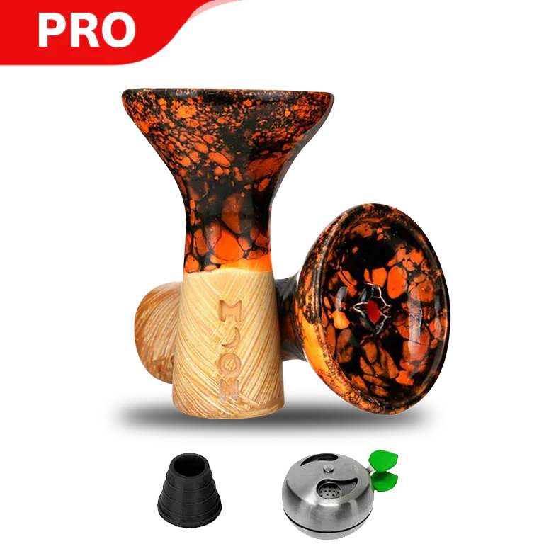 Moon Phunnel Bowl - Marble Orange Black