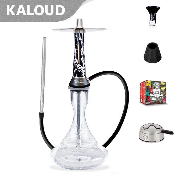 Nova Smoke Split Hookah - Black Silver - shishagear - UK Shisha Hookah Black Friday