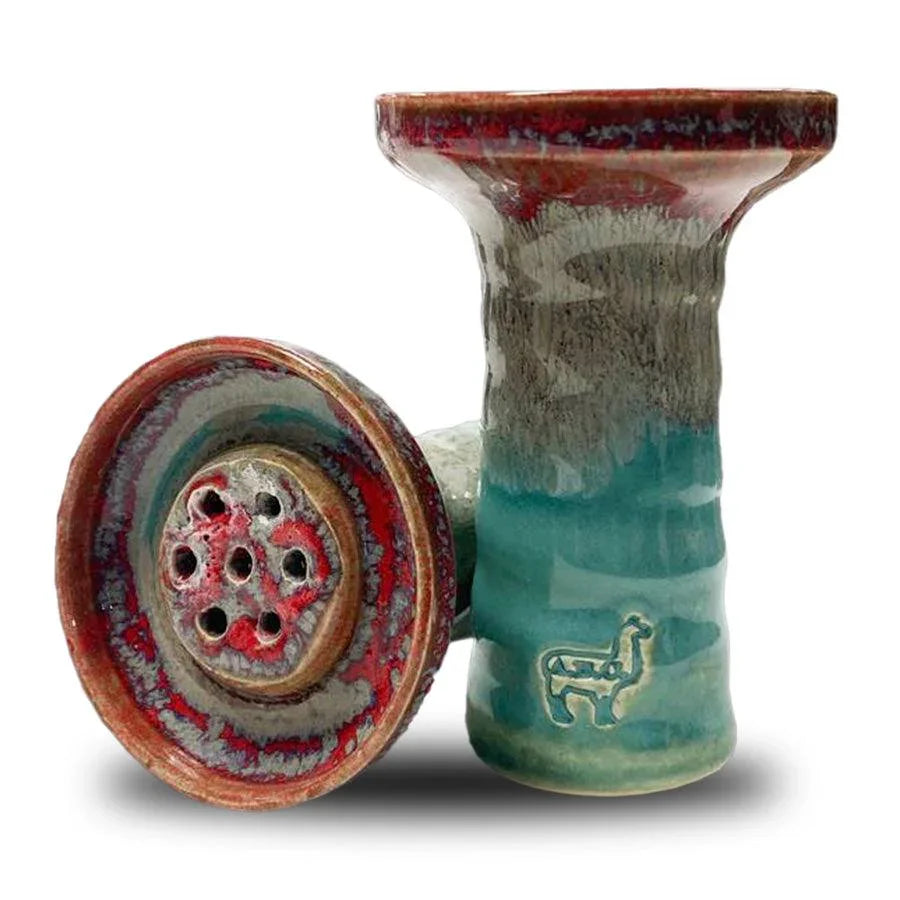 Alpaca Medium Apache Bowl - Aqua Red - shishagear - UK Shisha Hookah Black Friday