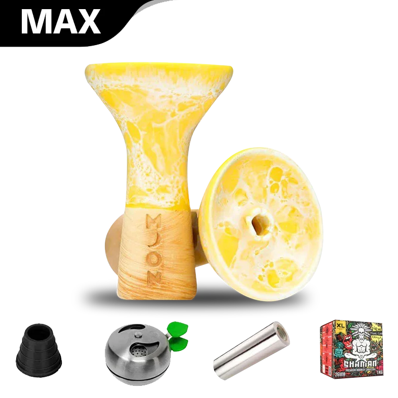 Moon Phunnel Bowl - Marble Yellow