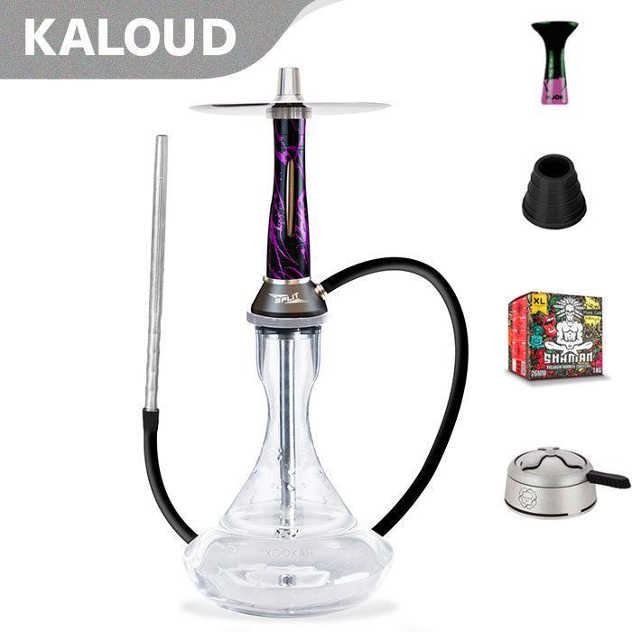 Nova Smoke Split Hookah - Black Purple - shishagear - UK Shisha Hookah Black Friday