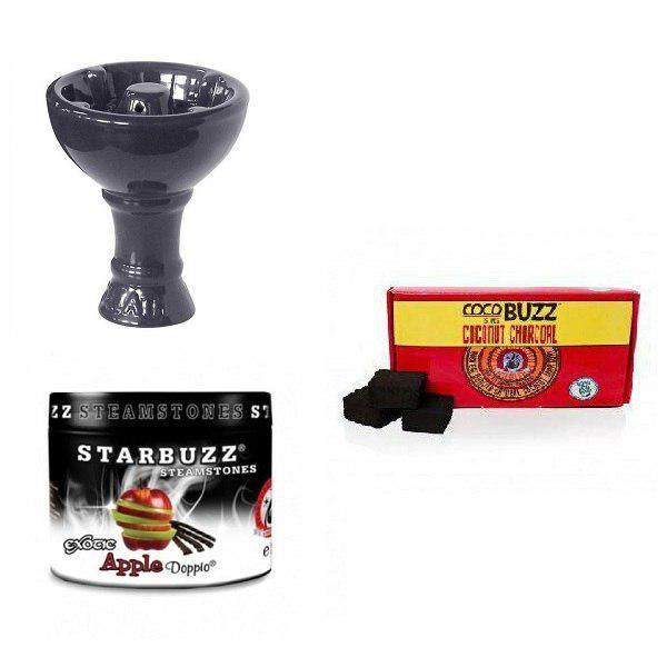 Starbuzz Steam Stone with Vortex Goliath Bowl and 15pc Coconut Charcoal - shishagear - UK Shisha Hookah Black Friday