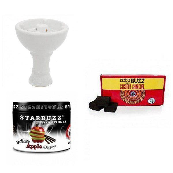 Starbuzz Steam Stone with Vortex Goliath Bowl and 15pc Coconut Charcoal - shishagear - UK Shisha Hookah Black Friday