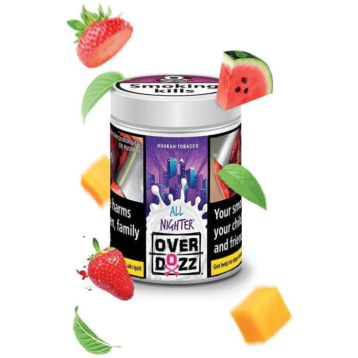 OverDozz All Nighter (Tutti Fruti & Mint) Flavour - shishagear - UK Shisha Hookah Black Friday