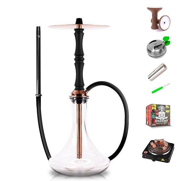 Vyro Versa with V3 Black Sleeve &amp; Blow Off Hookah Set - Rose - shishagear - UK Shisha Hookah