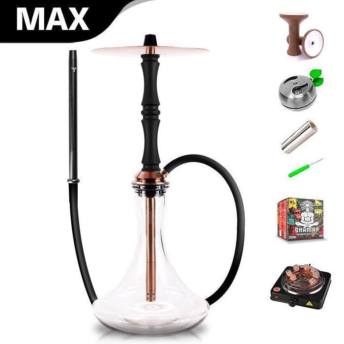 Vyro Versa with V3 Black Sleeve &amp; Blow Off Hookah Set - Rose - shishagear - UK Shisha Hookah