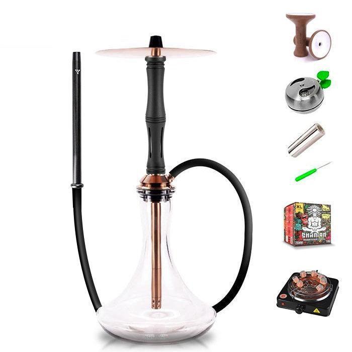 Vyro Versa with V4 Poly Black Sleeve & Blow Off Hookah Set - Rose - shishagear - UK Shisha Hookah