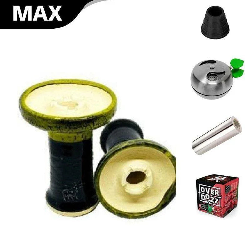 Alpaca Rook Hookah Bowl - Unglazed Lime Black - shishagear - UK