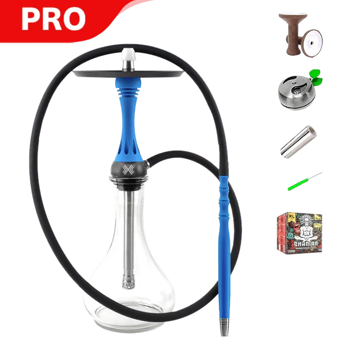 Alpha Hookah X Set - Blue Matt - shishagear - UK Shisha Hookah