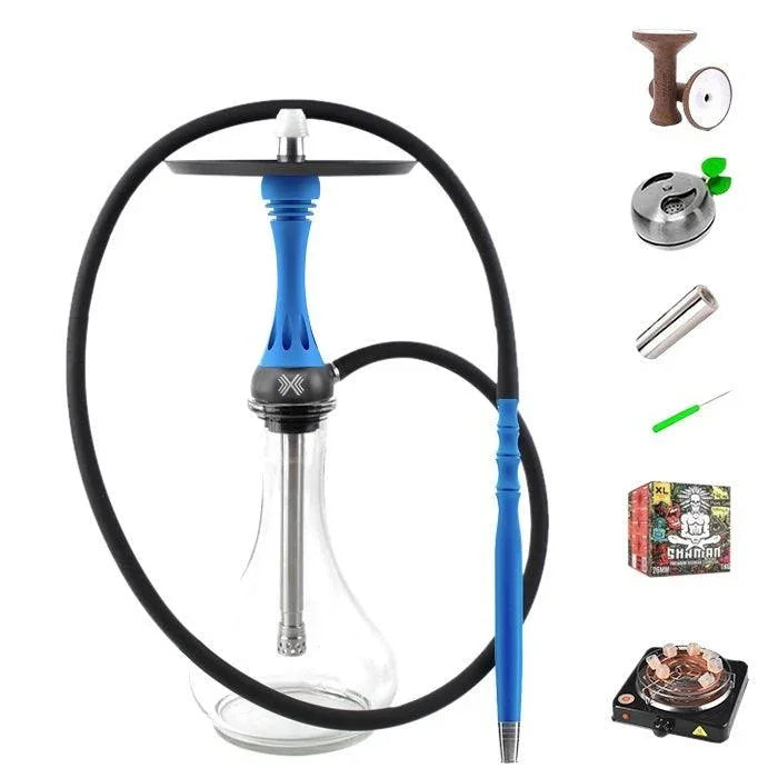 Alpha Hookah X Set - Blue Matt - shishagear - UK Shisha Hookah