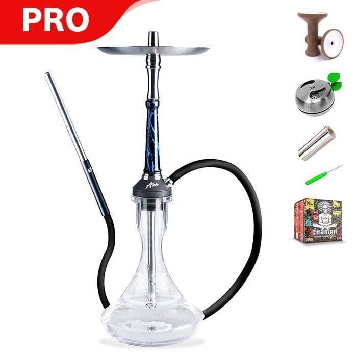 Ash Wood Atomic Hookah - Candy Blue Splash - shishagear - UK Shisha Hookah Black Friday