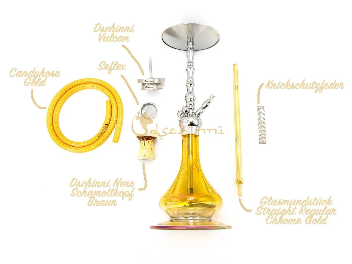 Dschinni Botan Amber Hookah Set - shishagear - UK Shisha Hookah Black Friday