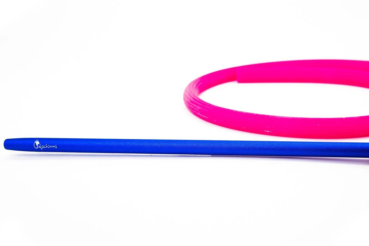 Dschinni Candyhose Pink with Aluminium Blue Mouthpiece - shishagear - UK Shisha Hookah Black Friday