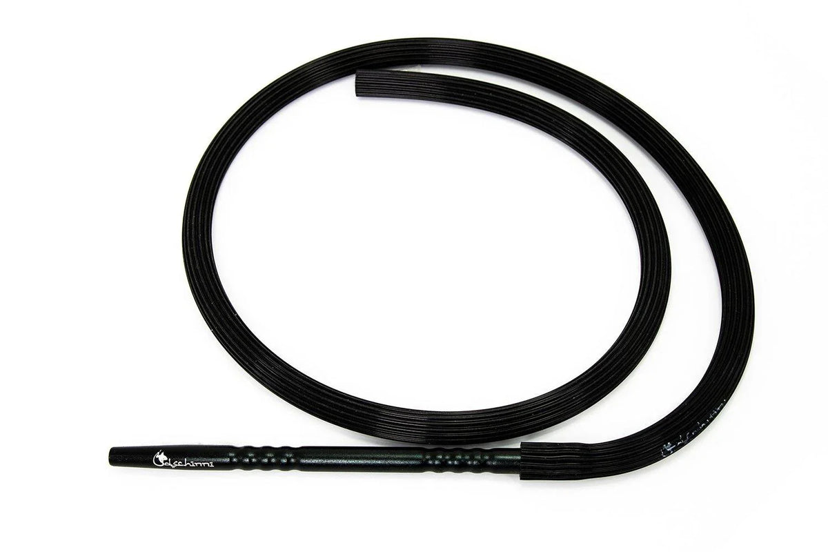 Dschinni Candyhose Black with Aluminium Black Mouthpiece - shishagear - UK Shisha Hookah Black Friday