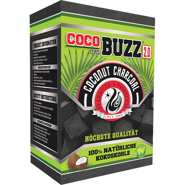 Starbuzz Cocobuzz 2.0 Natural Coconut Shisha Charcoal - shishagear - UK Shisha Hookah Black Friday
