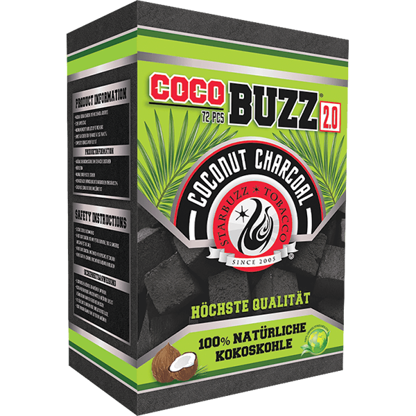 Starbuzz Cocobuzz 2.0 Natural Coconut Shisha Charcoal - shishagear - UK Shisha Hookah Black Friday