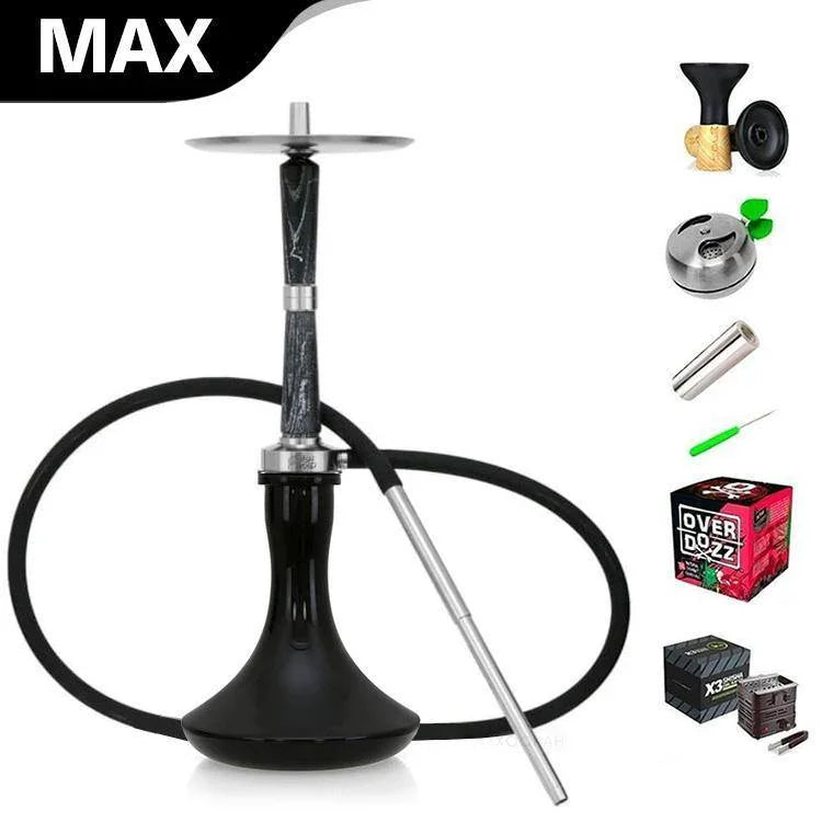 Ash Wood Hookah Electro Storm V2 Shisha Set - Dark Nights - shishagear - UK