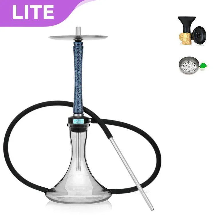 Ash Wood Hookah Haze Jungle Shisha Set - Blue - shishagear - UK