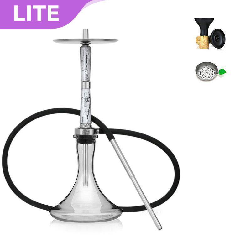 Ash Wood Hookah Electro Storm V2 Shisha Set - Snow White - Hookah