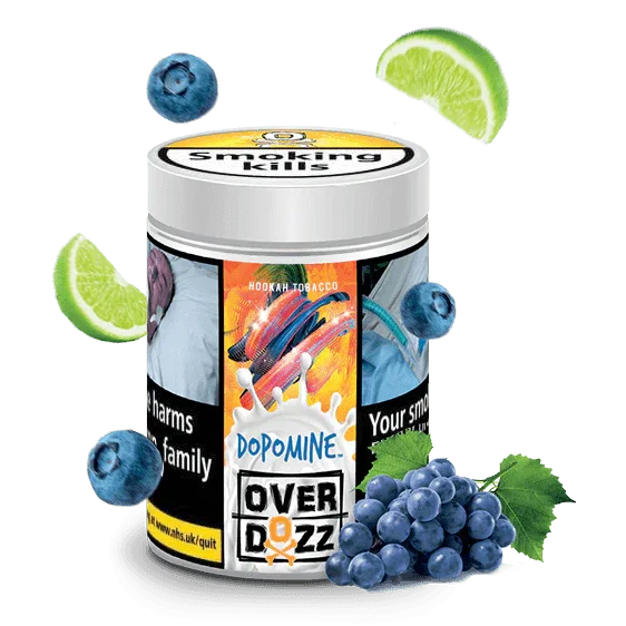 OverDozz Dopomine (Citrus, Grape &amp; Blueberries) Flavour - shishagear - UK Shisha Hookah Black Friday