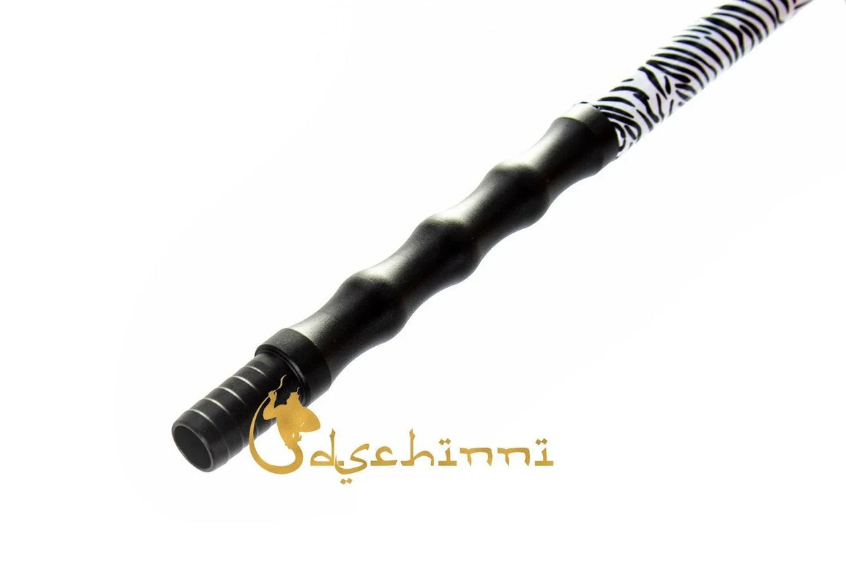 Dschinni Aluminium Ergo Black and White Mouthpiece - shishagear - UK