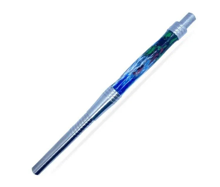 First Hookah Stainless Steel Acrylic Mouthpiece - Blue Ice with Red &amp; Green - shishagear - UK Shisha Hookah