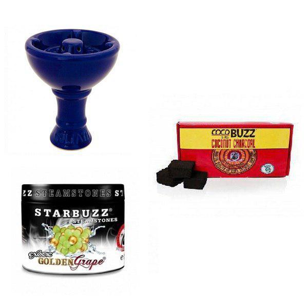 Starbuzz Steam Stone with Vortex Goliath Bowl and 15pc Coconut Charcoal - shishagear - UK Shisha Hookah Black Friday