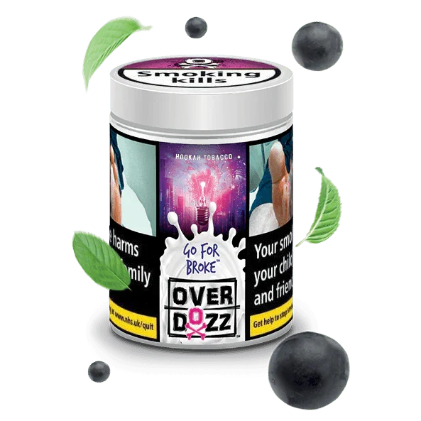 OverDozz Go For Broke (Grape &amp; Mint) Flavour - shishagear - UK Shisha Hookah Black Friday