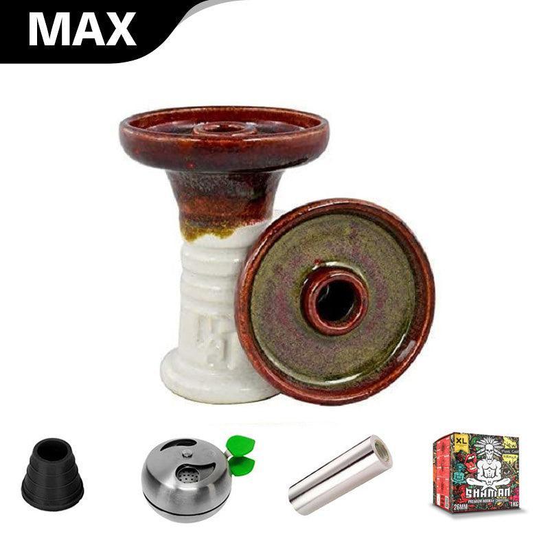 HJ Retro Harmony Hookah Bowl - Red Eye Over White - shishagear - UK Shisha Hookah Black Friday