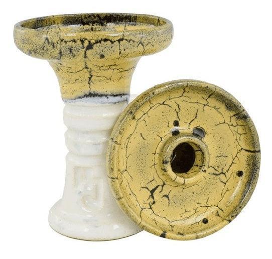 HJ Retro Harmony Hookah Bowl - Yellowberry Over White - shishagear - UK Shisha Hookah Black Friday