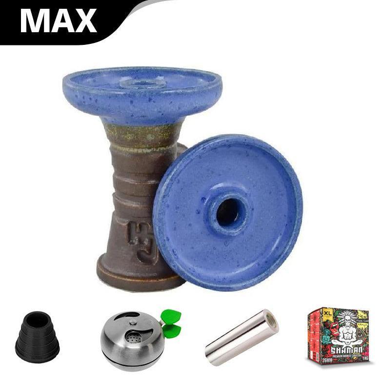 HJ Retro Harmony Hookah Bowl - Blue Stone - shishagear - UK Shisha Hookah Black Friday