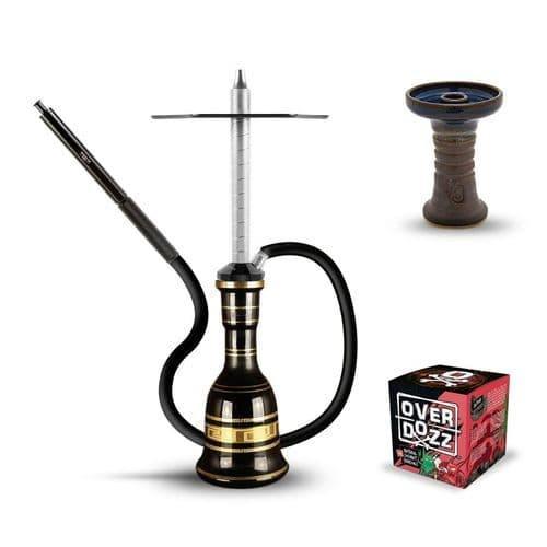 HJ SAOCCA Hookah With Bohemian Base Set - Silver Black - shishagear - UK