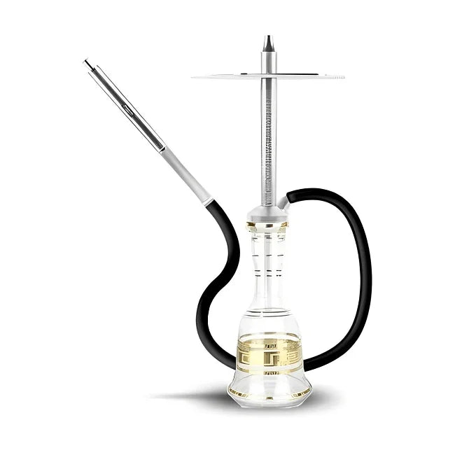 HJ SAOCCA Hookah with Bohemian Base Shisha Set - Silver - shishagear - UK Shisha Hookah