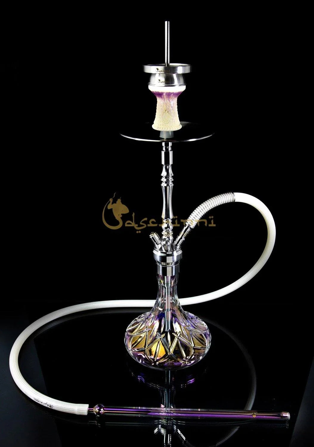 Dschinni Mio Chrome Venom Hookah Set (Rainbow) - shishagear - UK Shisha Hookah Black Friday