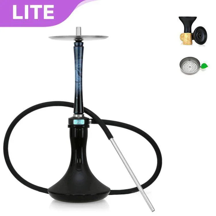 Ash Wood Hookah Haze Mist Shisha Set - Blue - shishagear - UK