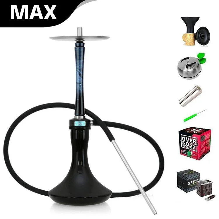 Ash Wood Hookah Haze Mist Shisha Set - Blue - shishagear - UK