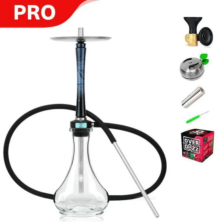 Ash Wood Hookah Haze Mist Shisha Set - Blue - shishagear - UK