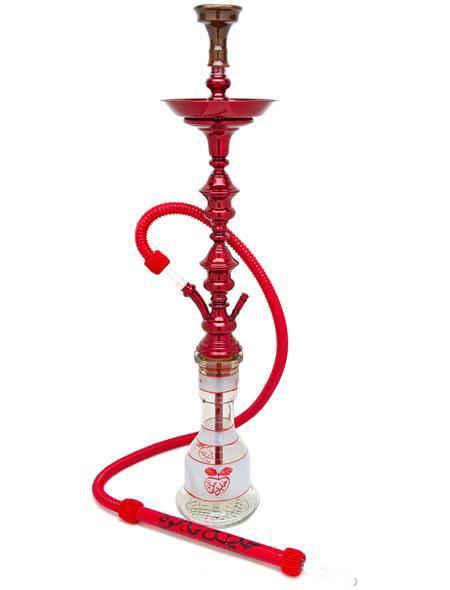 Khalil Mamoon 28" Inch Shareef Hookah Set - Red - shishagear - UK Shisha Hookah Black Friday