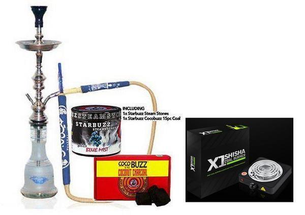 Khalil Mamoon Cafe 28&quot; Starter Kit with X1 Coal Burner - shishagear - UK Shisha Hookah Black Friday