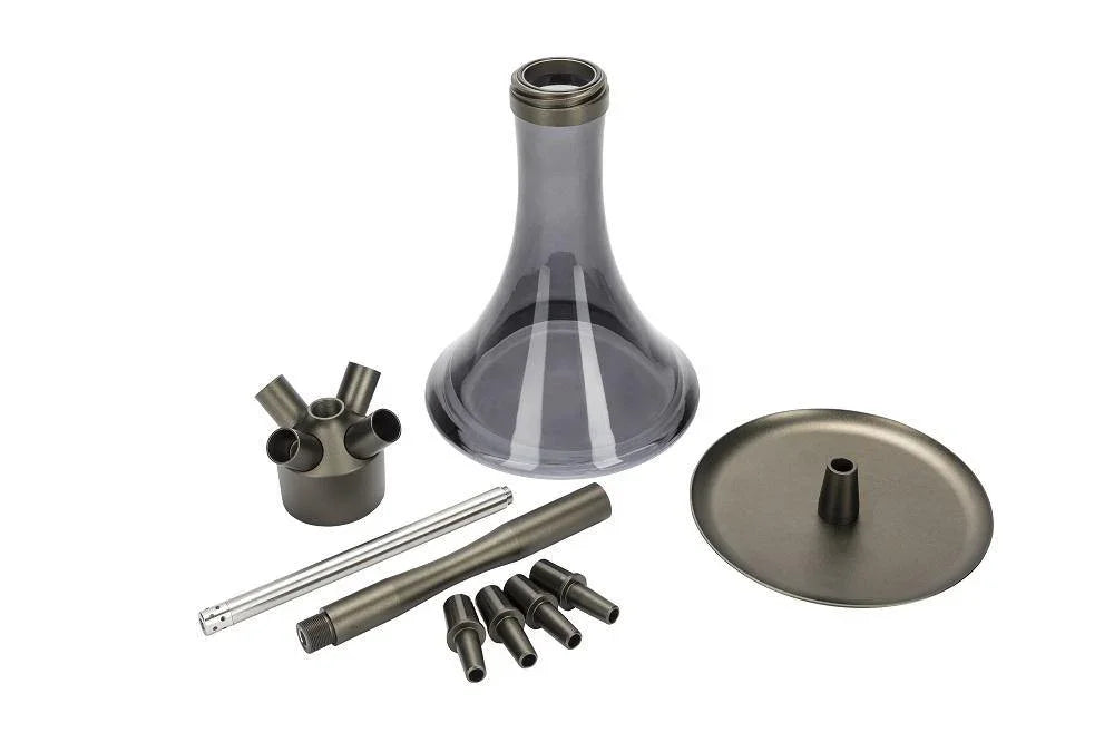 MOE&#39;S WANTED M1 Aluminium Anthracite Matt Hookah Set - shishagear - UK