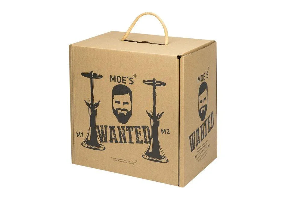 MOE&#39;S WANTED M1 Aluminium Gold Matt Hookah Set - shishagear - UK