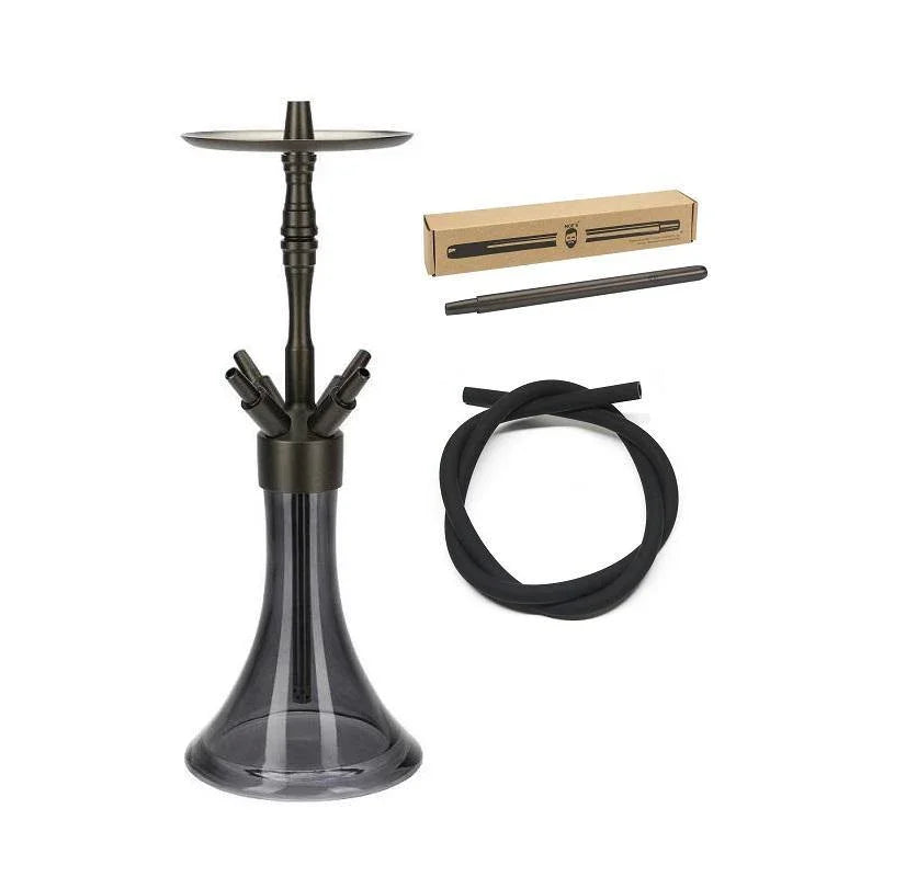MOE'S WANTED M2 Aluminium Anthracite Matt Hookah Set - shishagear - UK
