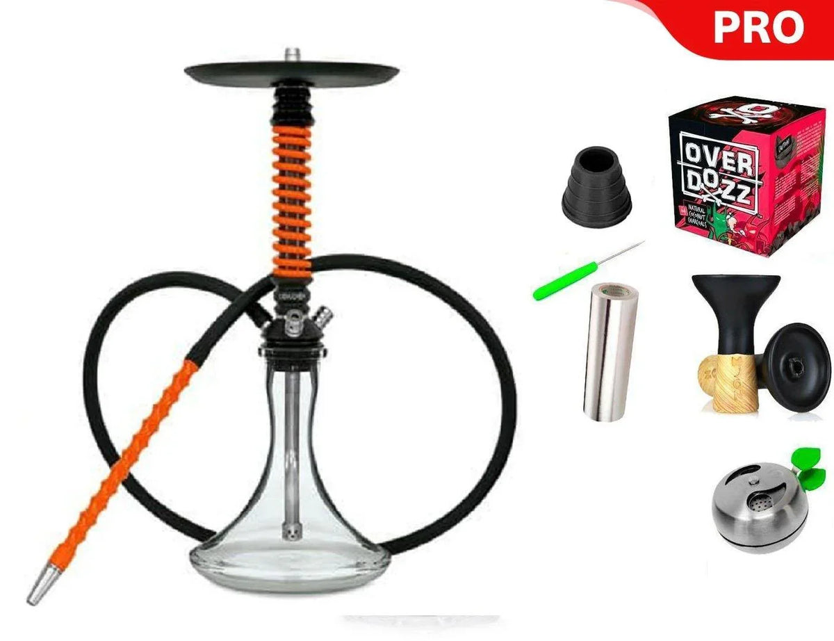 Mamay Customs Coilover Mini Black Orange Shisha - shishagear - UK